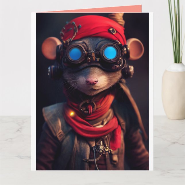 CYBER PUNK BIRTHDAY GREETING CARDS (Front)