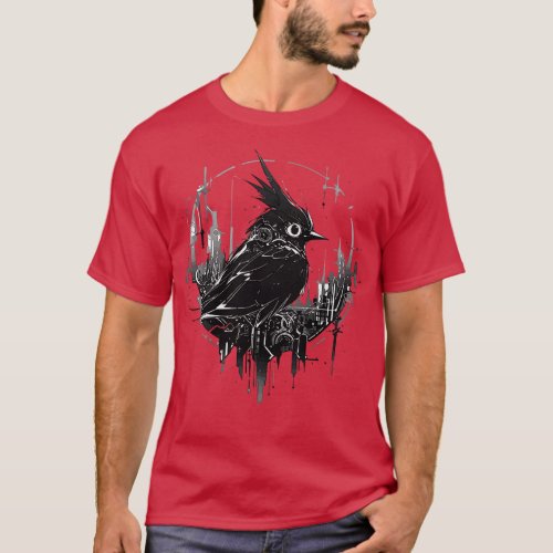 Cyber punk cardinal black T_Shirt