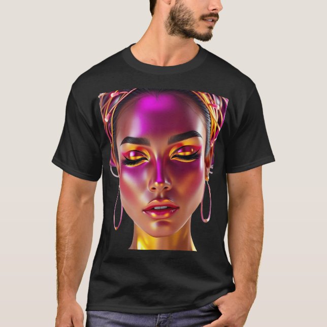 Cyber Queen Neon Glow T shirt (Front)