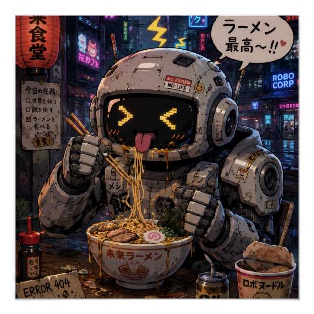 Cyber Ramen Bot Poster (Front)