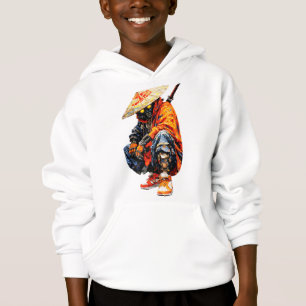 Cyber Samurai Palette Knife Orange  Hoodie