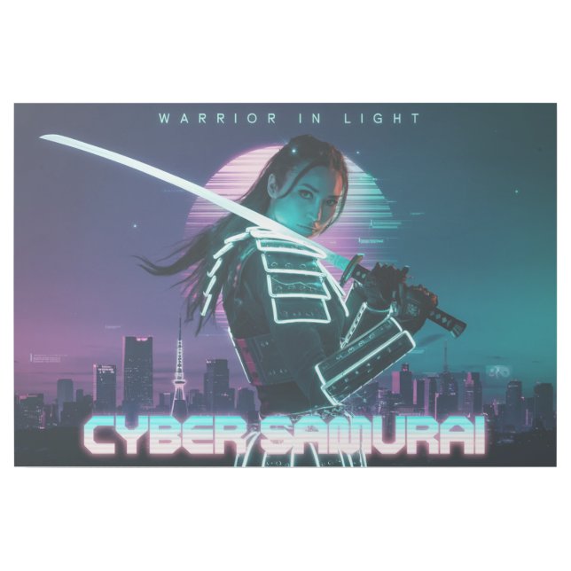 Cyber Samurai - Warrior in Light Gallery Wrap (Front)