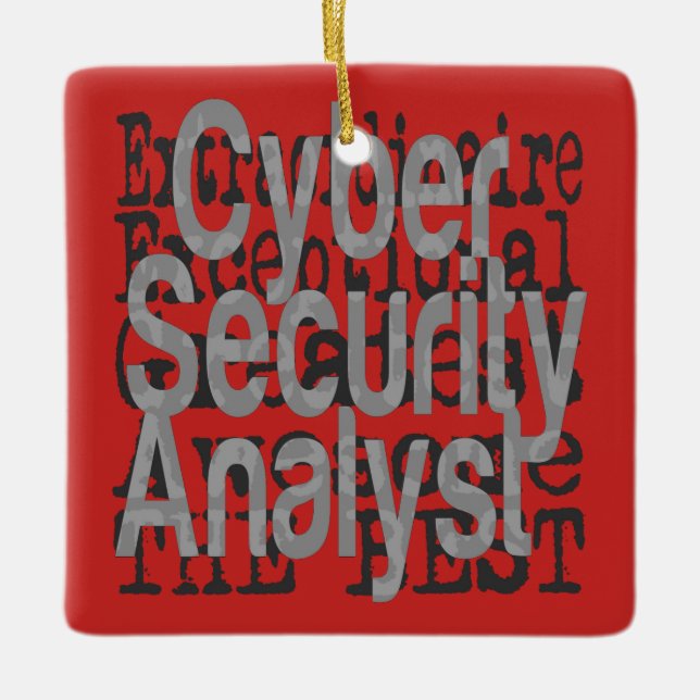 Cyber Security Analyst Extraordinaire Ceramic Ornament (Front)