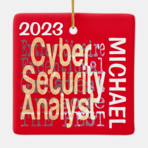 Cyber Security Analyst Extraordinaire CUSTOM Ceramic Ornament
