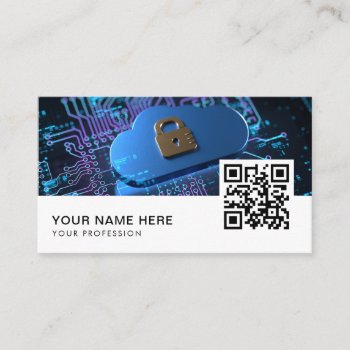 Cyber Security Analyst  Qr Code  Business Car Business Card by _PixMe_ at Zazzle
