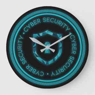 CYBER SECURITY BADGE SEAL LARGE CLOCK
