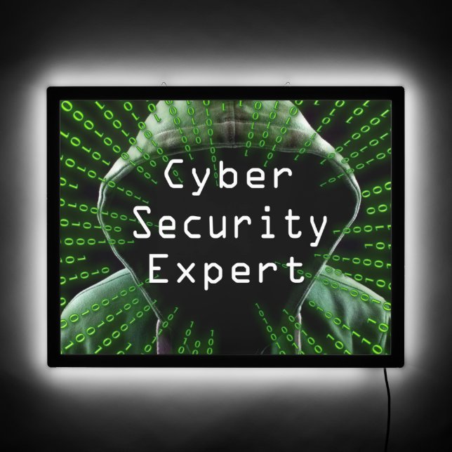 Cyber Security Business Expert LED Sign (Front)