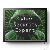 Cyber Security Business Expert LED Sign (Lights Off)