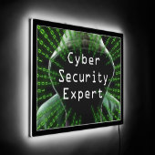 Cyber Security Business Expert LED Sign (Angle)