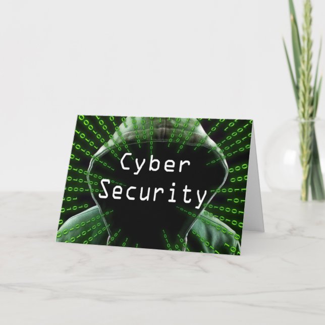 Cyber Security Business Letterpress Thank You Card (Front)