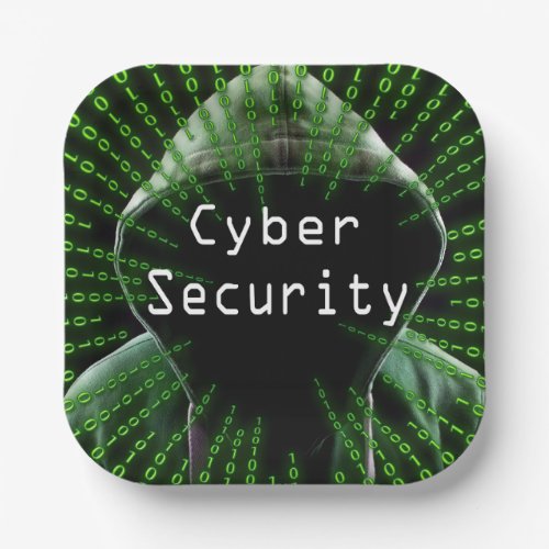 Cyber Security Business Paper Plates