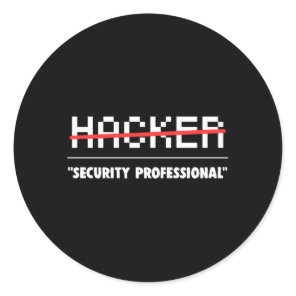 Cyber Security Computer Hacker Classic Round Sticker