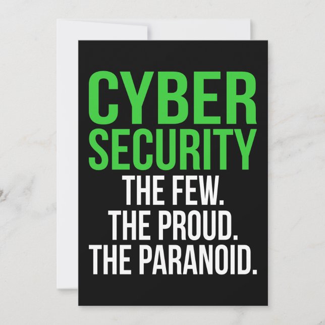 Cyber Security Computer IT Tech Software Invitation (Front)