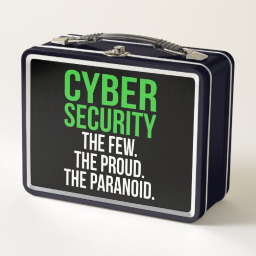 Cyber Security Computer IT Tech Software Metal Lunch Box