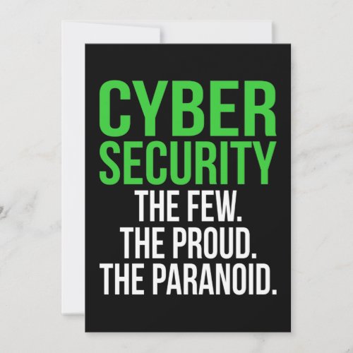 Cyber Security Computer IT Tech Software Thank You Card
