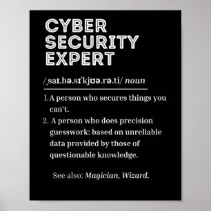cyber security, definition poster