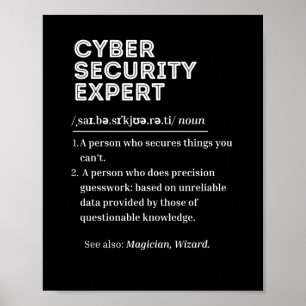cyber security, definition poster