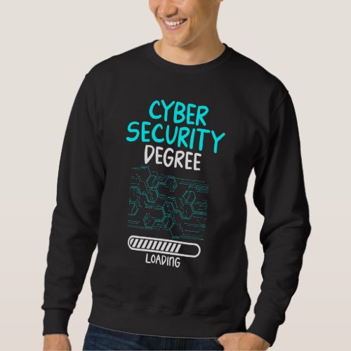 Cyber Security Degree Loading  Computer Hacker Sweatshirt