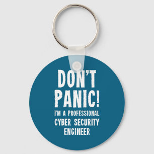 Cyber Security Engineer Illustration Keychain