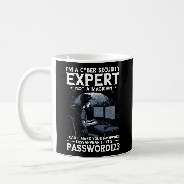 Cyber Security Expert For White Hacker And Cyber W Coffee Mug (Left)