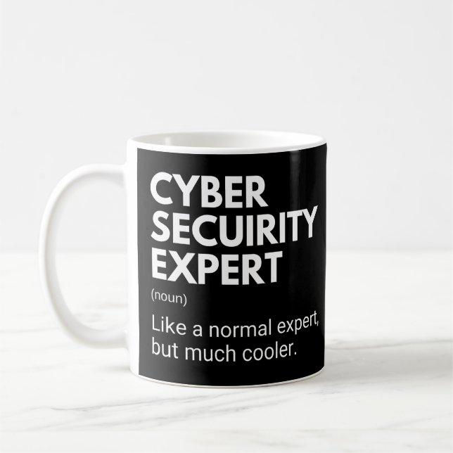 Cyber Security Expert Funny Saying Coffee Mug (Left)