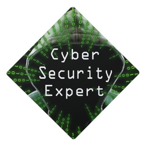 Cyber Security Expert Graduation Cap Topper