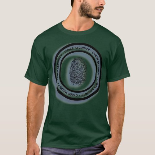 Cyber Security FingerComputer Hacking Protect Simp T_Shirt