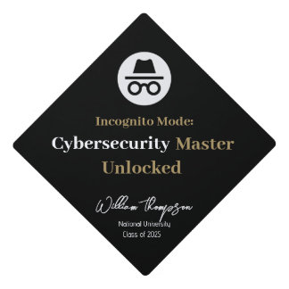 Cyber security IT Incognito Mode Computer Tech  Graduation Cap Topper