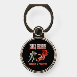 Cyber Security Knight Dragon Defense Phone Ring Stand