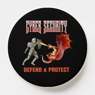 Cyber Security Knight Dragon Defense PopSocket