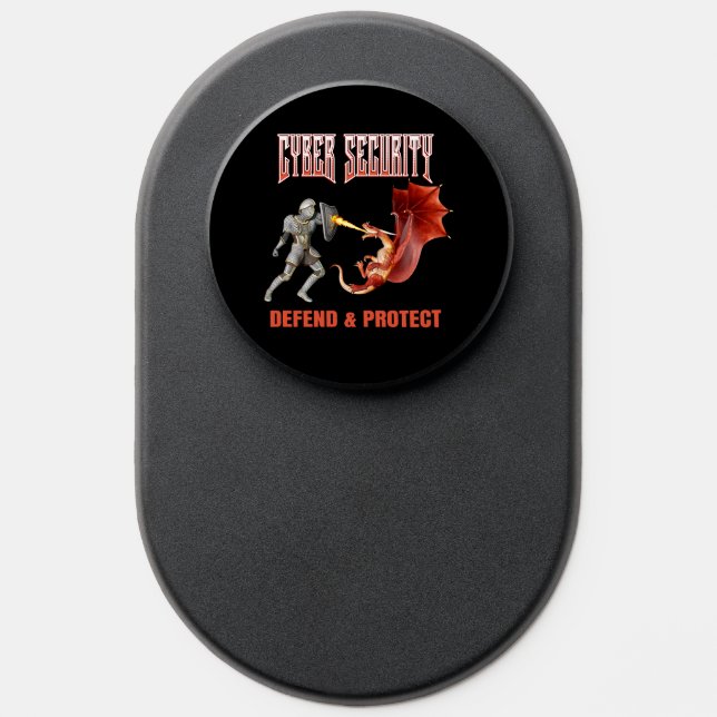 Cyber Security Knight Dragon Defense PopSocket (Popsocket)