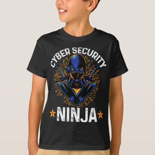 Cyber Security Ninja Computer Hacker Cryptography  T_Shirt