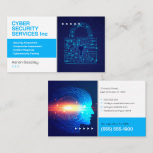 Cyber Security Services Security Consulting Business Card
