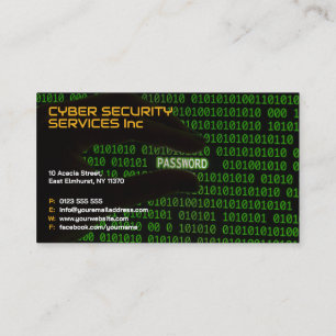 Cyber Security Services   Security Consulting Business Card
