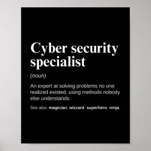 Cyber Security Specialist Funny Analyst Work  Poster