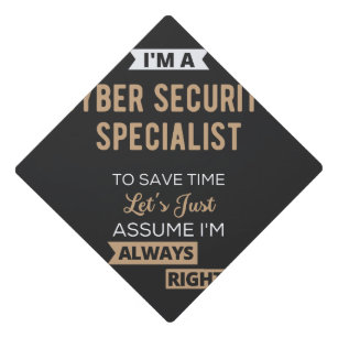 Cyber Security Specialist Graduation Cap Topper