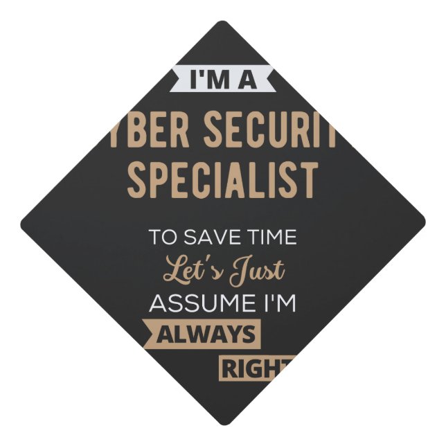 Cyber Security Specialist Graduation Cap Topper (Front)