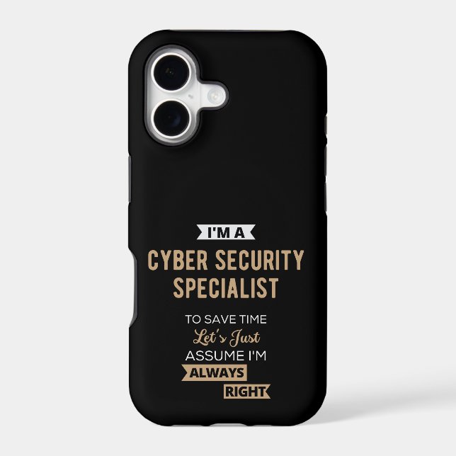 Cyber Security Specialist Iphone Case (Back)