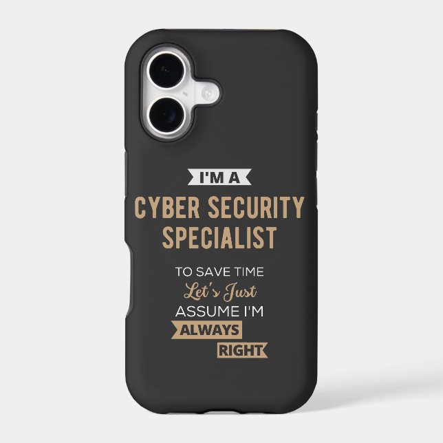 Cyber Security Specialist Iphone Case (Back)