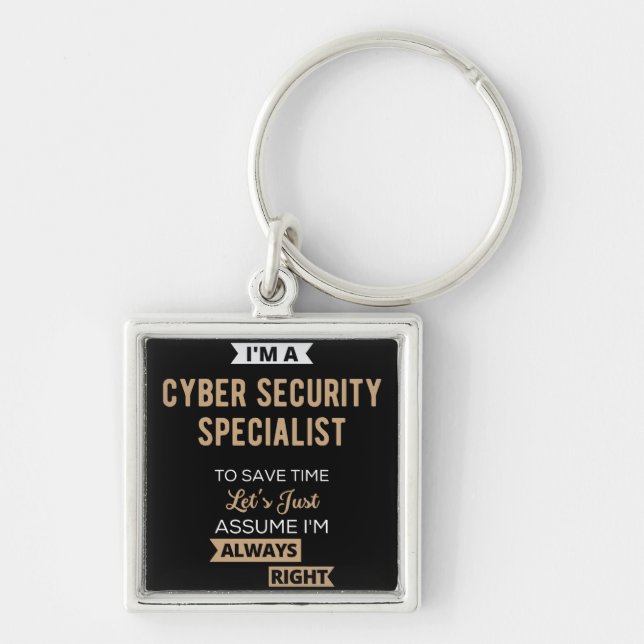 Cyber Security Specialist Keychain (Front)