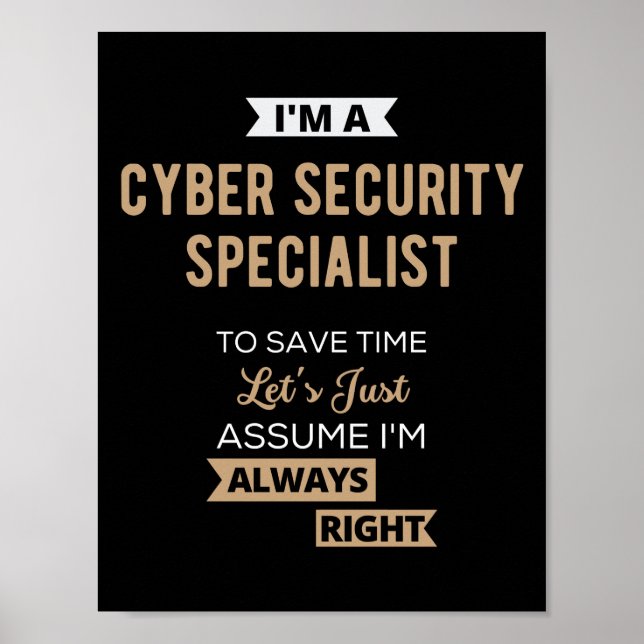 Cyber Security Specialist Poster (Front)