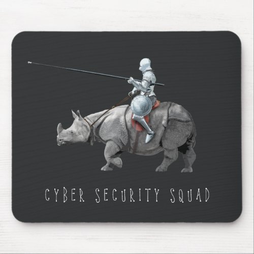 Cyber Security Squad armor shield knight rhino Mouse Pad
