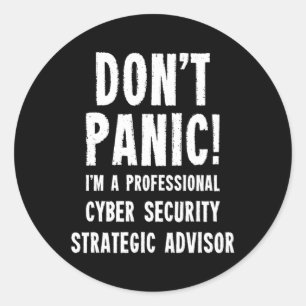Cyber Security Strategic Advisor Classic Round Sticker