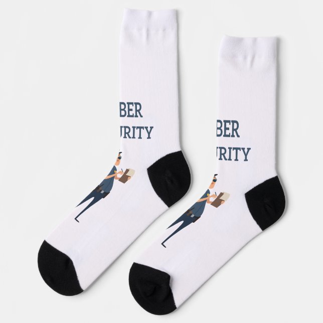 Cyber Security: The Cool Cop on Patrol Socks (Left)
