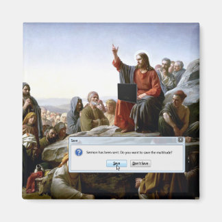 Cyber Sermon Funny Magnet