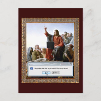 Cyber Sermon Funny Postcard