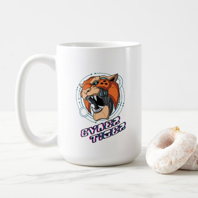 Cyber Tiger | Classic Mug #15 (With Donut)
