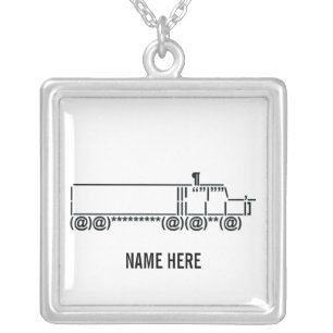 Cyber Truck Driver Symbol Silver Plated Necklace