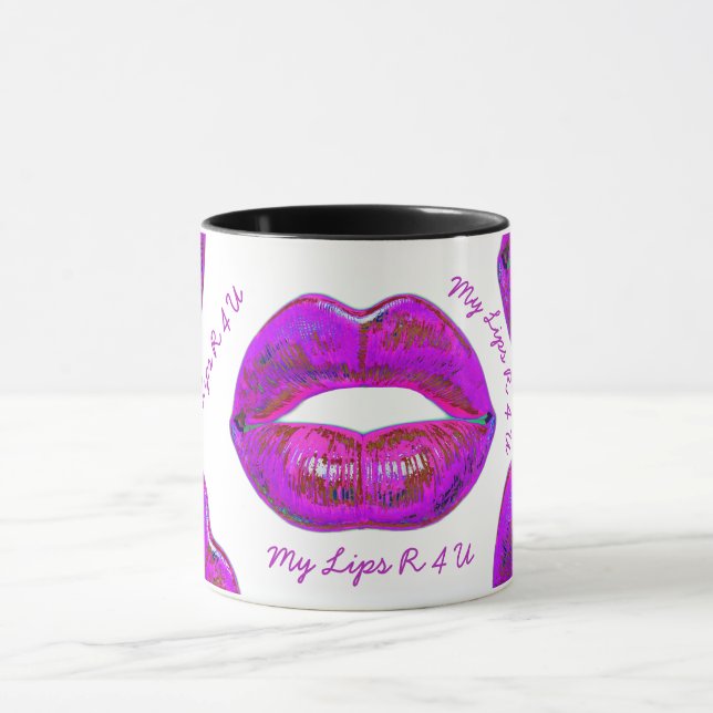 Cyber Venus Lips  - My Lips R 4 U. Multiplied.  Mug (Center)