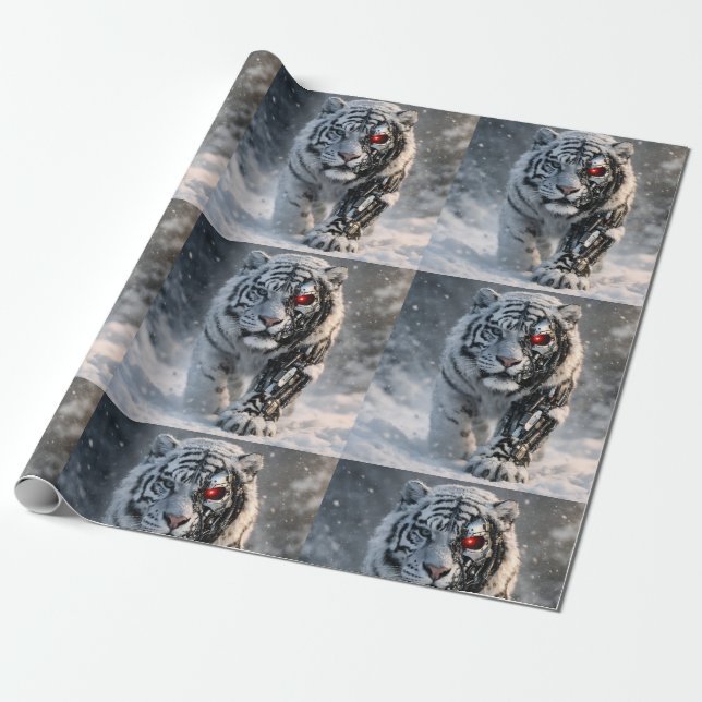 Cyber wildlife design de wrapping paper (Unrolled)
